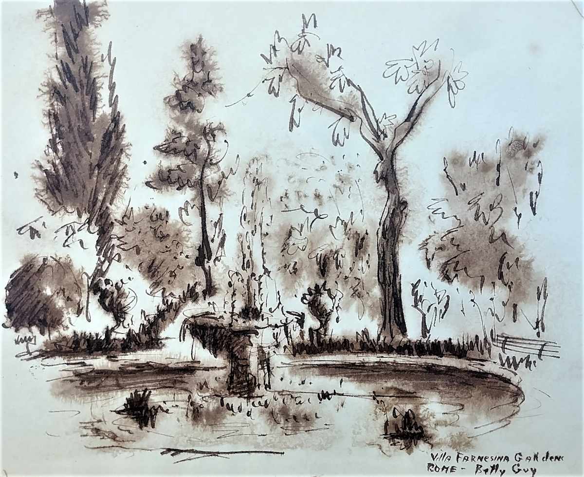 Villa Farnesina Gardens Rome by Betty Guy 