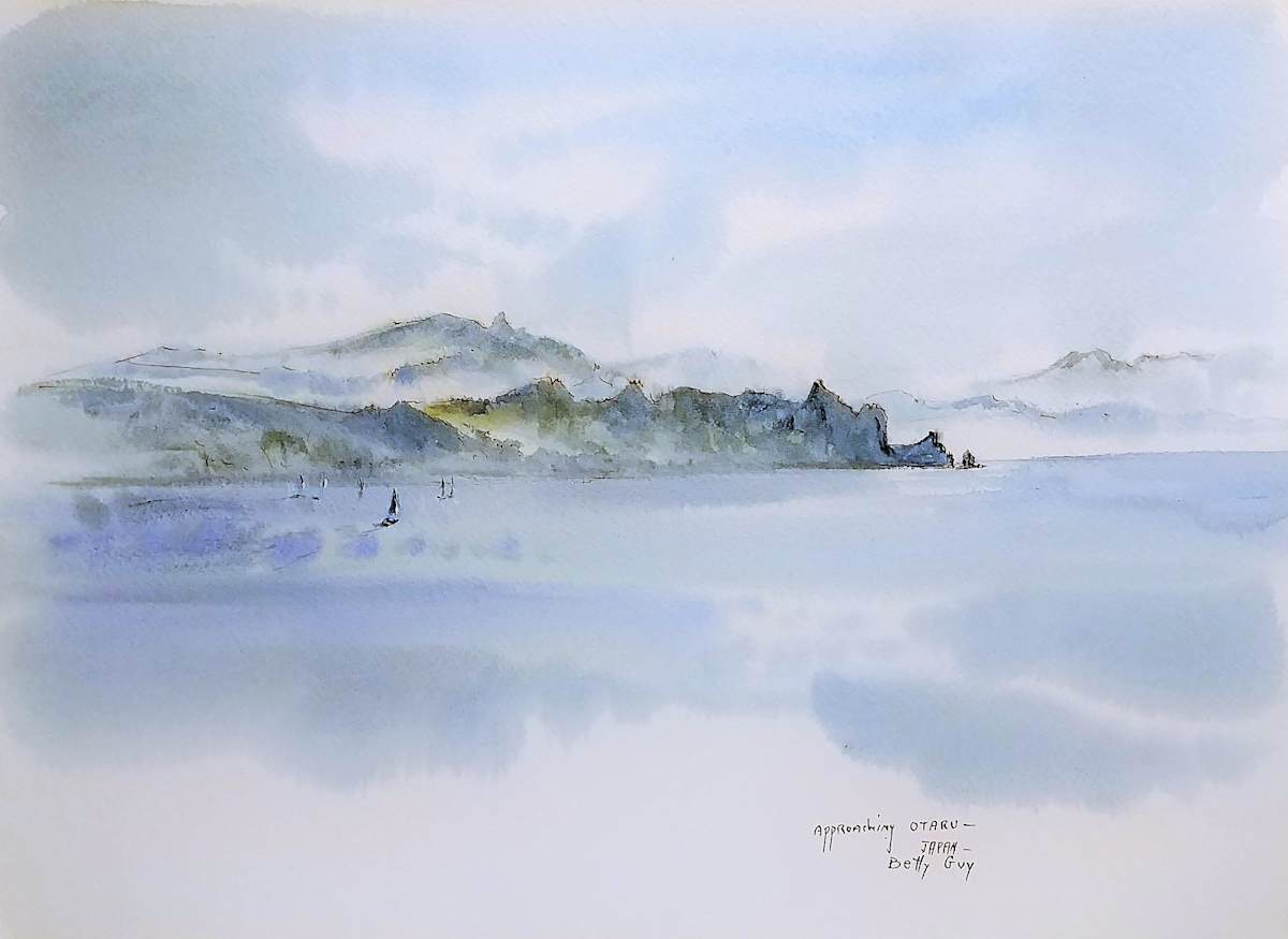 Approaching Otaru Japan by Betty Guy 