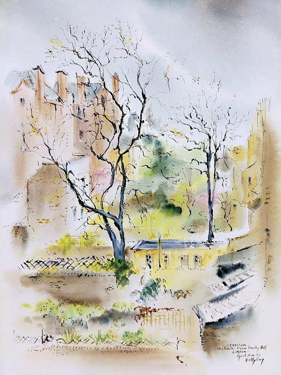 Chelsea - the backs from Crosby Hall by Betty Guy 