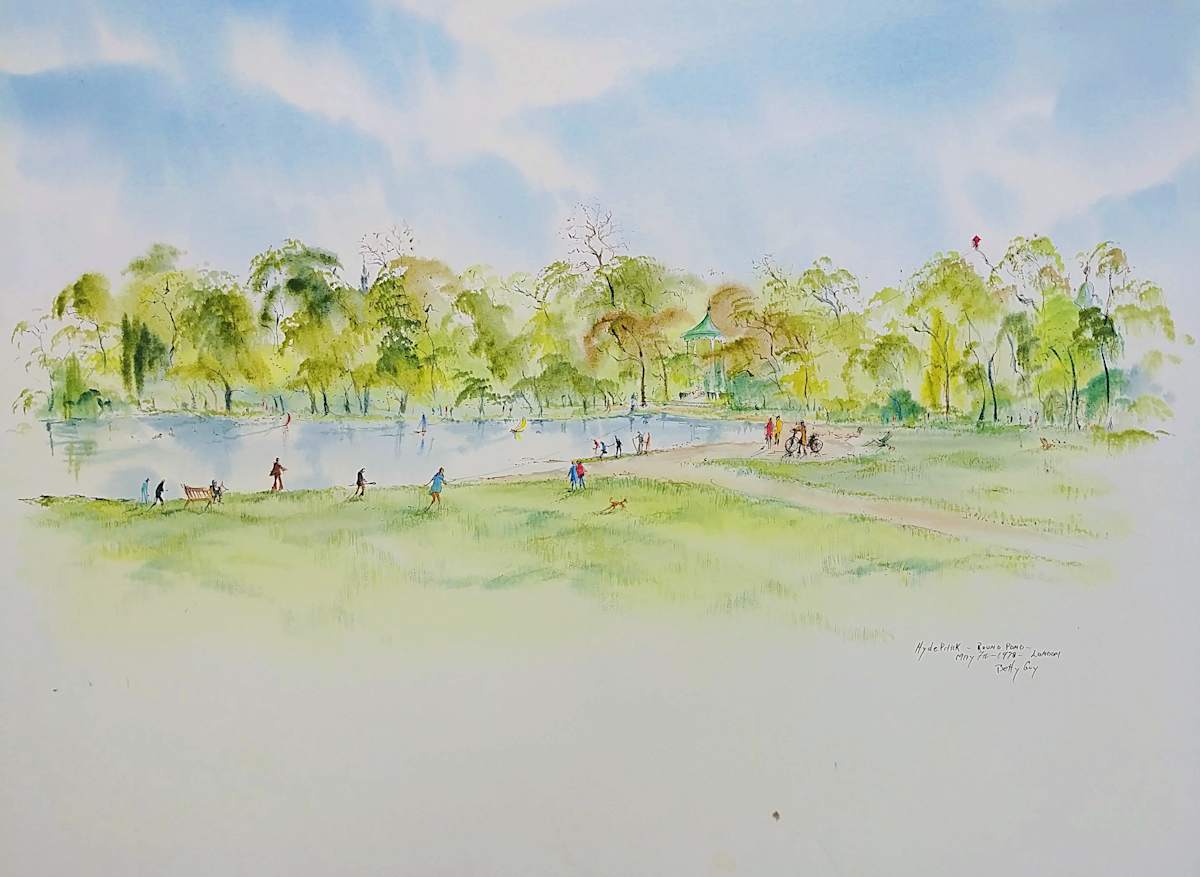 Hyde Park - Round Pond London by Betty Guy 