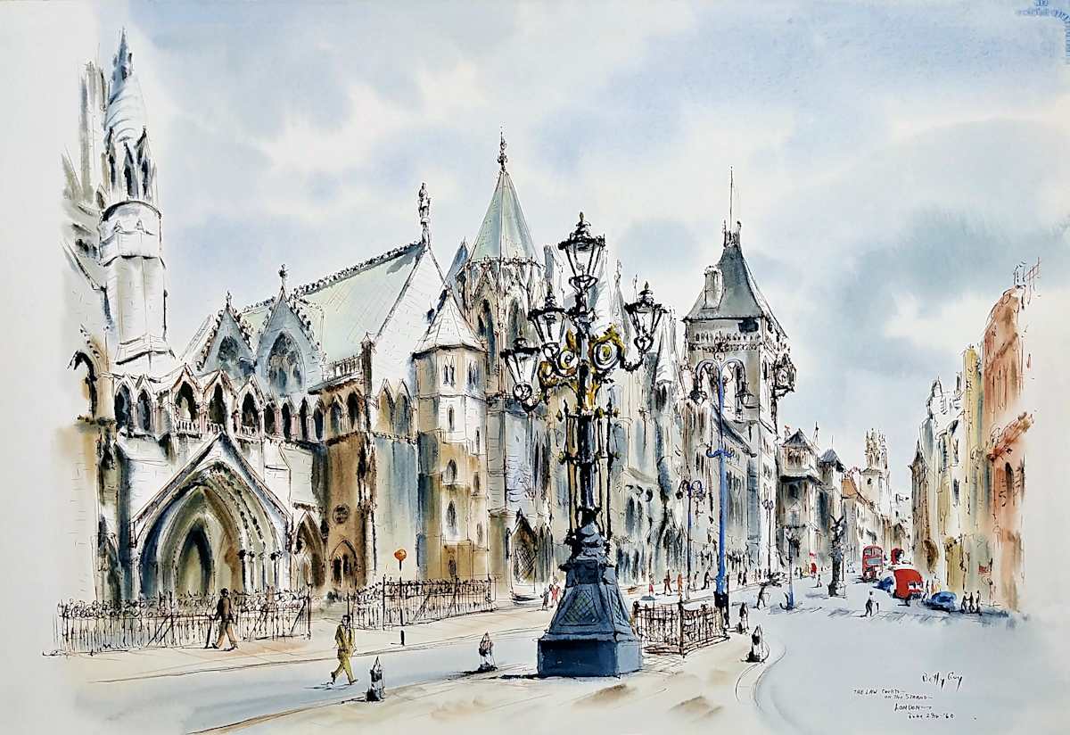 The Law Courts On the Strand London by Betty Guy 