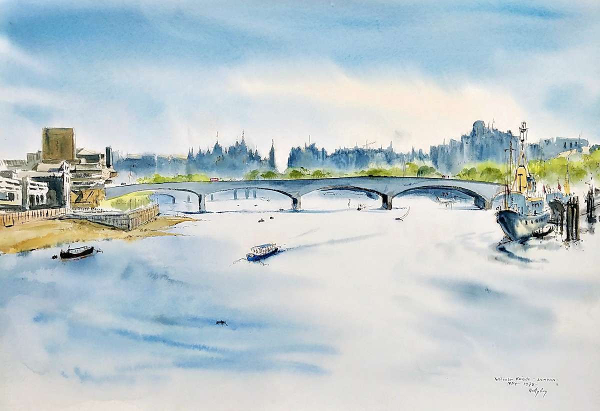 Waterloo Bridge - London by Betty Guy 