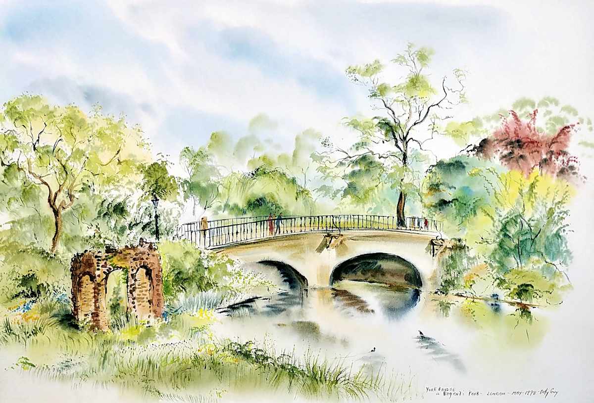 York Bridgein Regent's Park - London by Betty Guy 