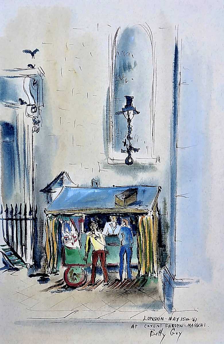 London At Covent Garden Market by Betty Guy 