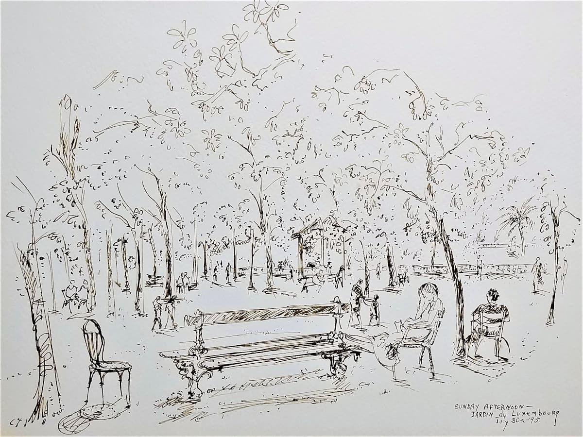 Sunday Afternoon Jardin du Luxembourg by Betty Guy 