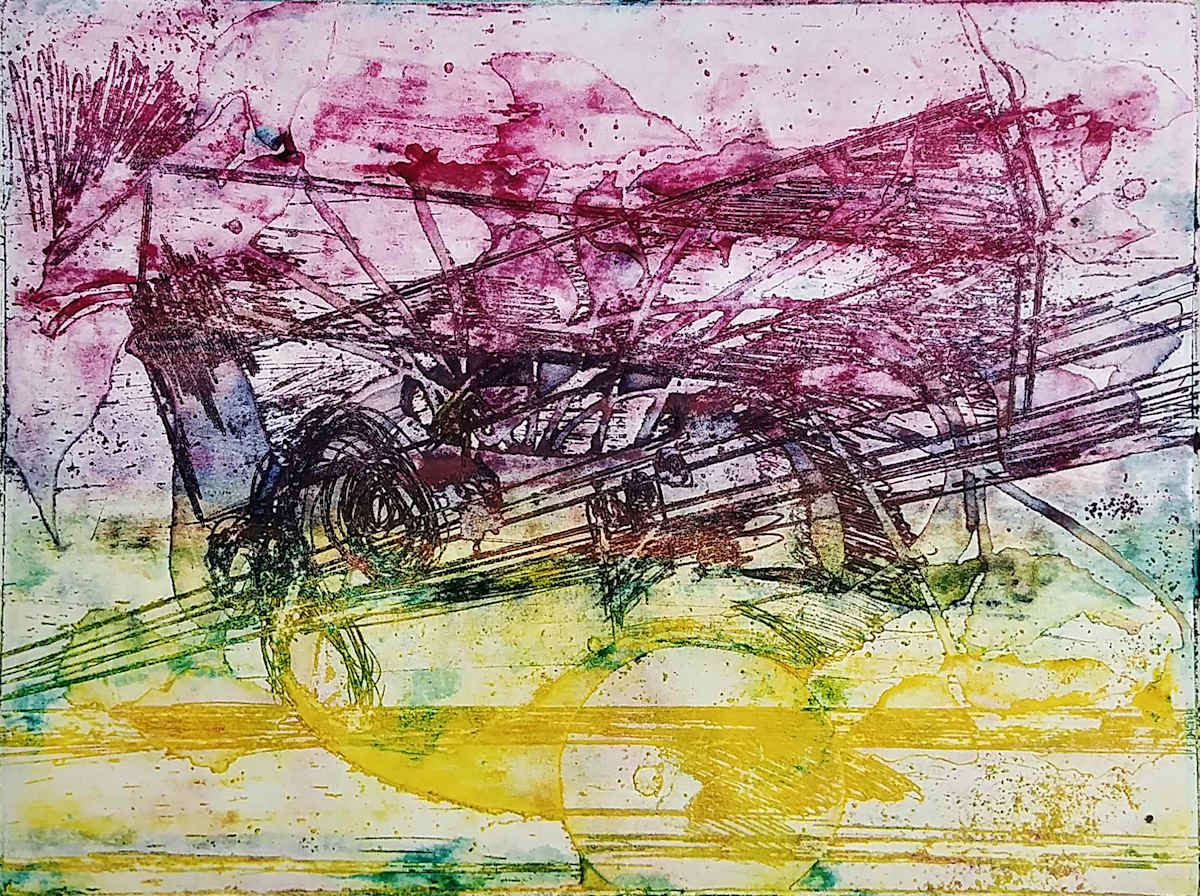 Untitled (from the series of monoprints "Mozart" and "Mozart 200") by Betty Guy 