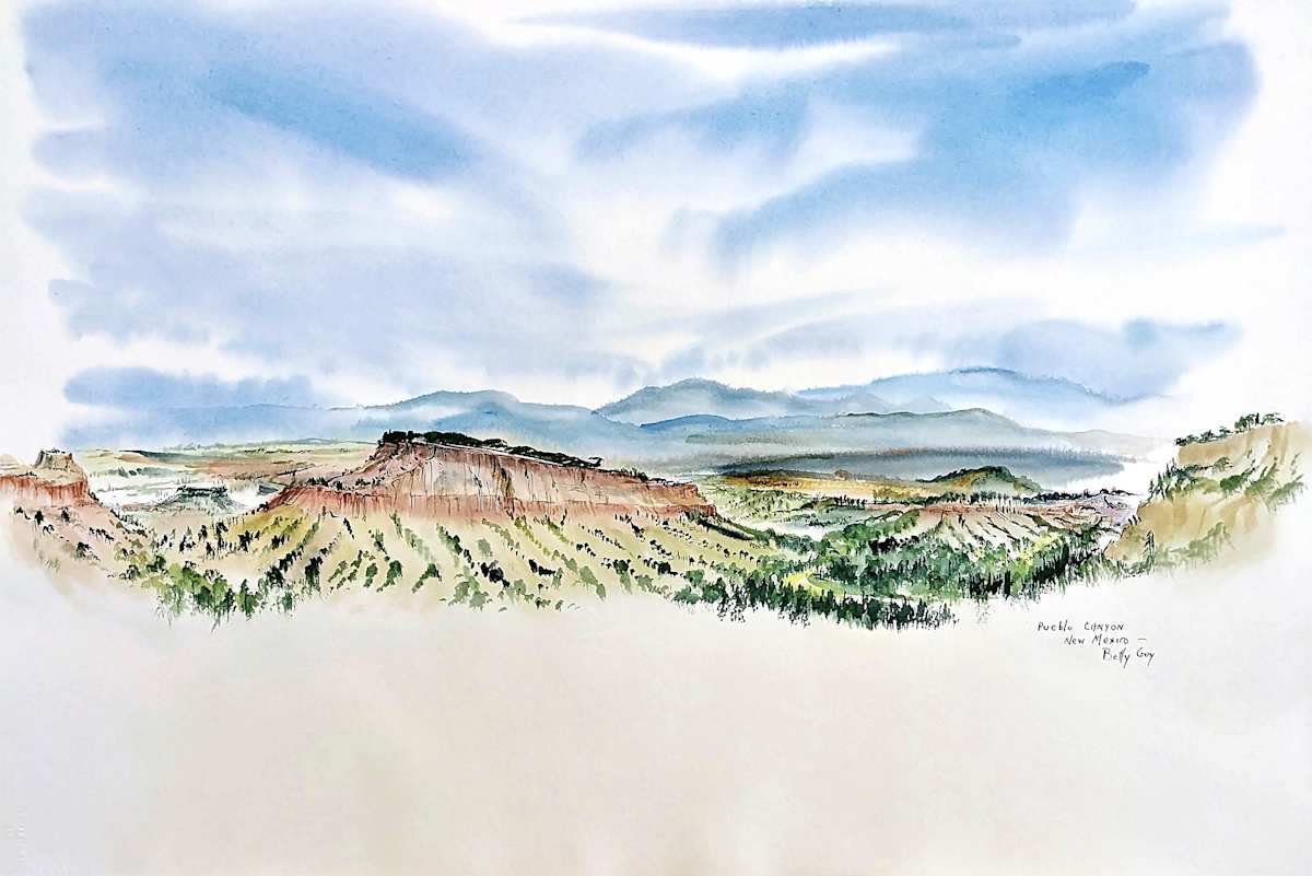 Pueblo Canyon New Mexico by Betty Guy 
