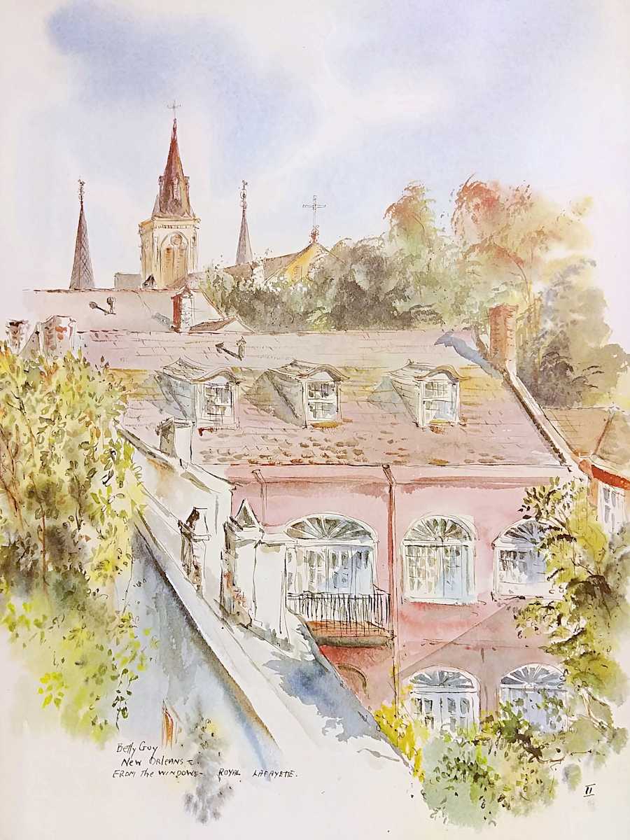 New Orleans From the Windows - Royal Lafayette by Betty Guy 