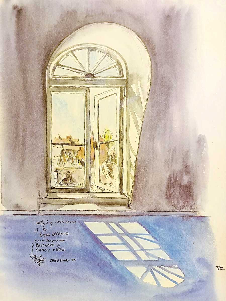 New Orleans At the Royal Lafayette From the Window by Betty Guy 