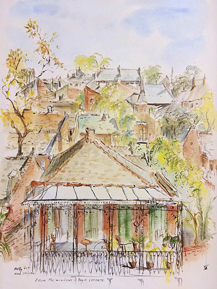 New Orleans From the Windows - Royal Lafayette by Betty Guy 
