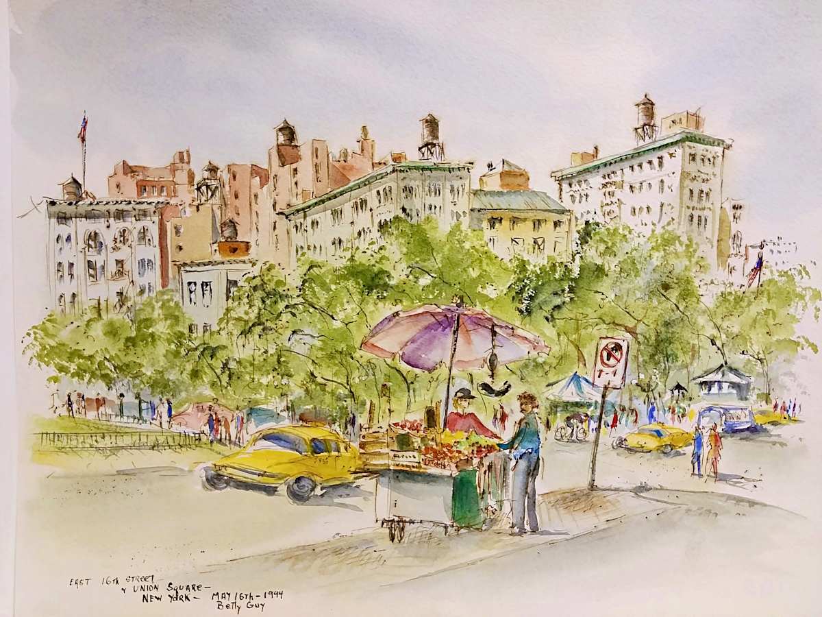 East 16th Street & Union Square New York by Betty Guy 