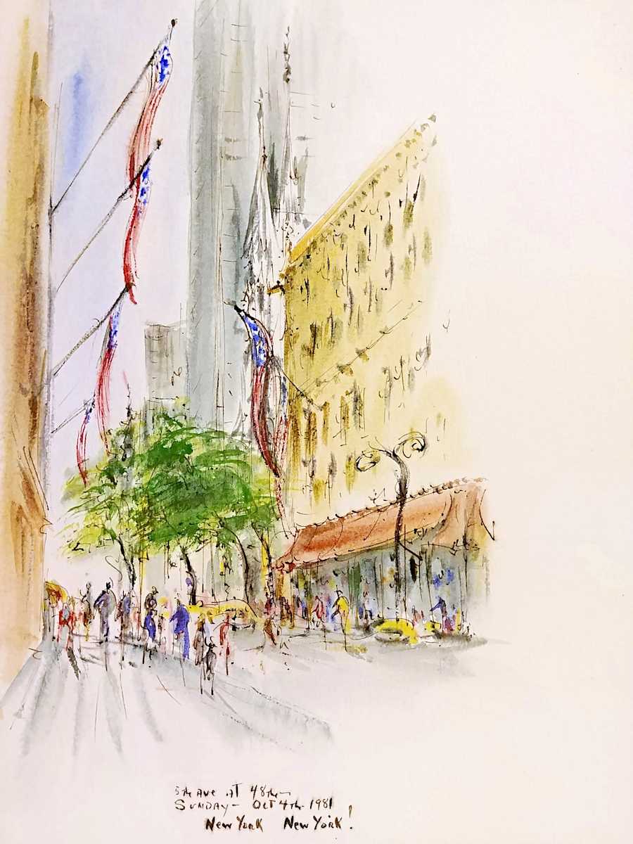 5th Ave at 48th -Sunday - New York New York! by Betty Guy 