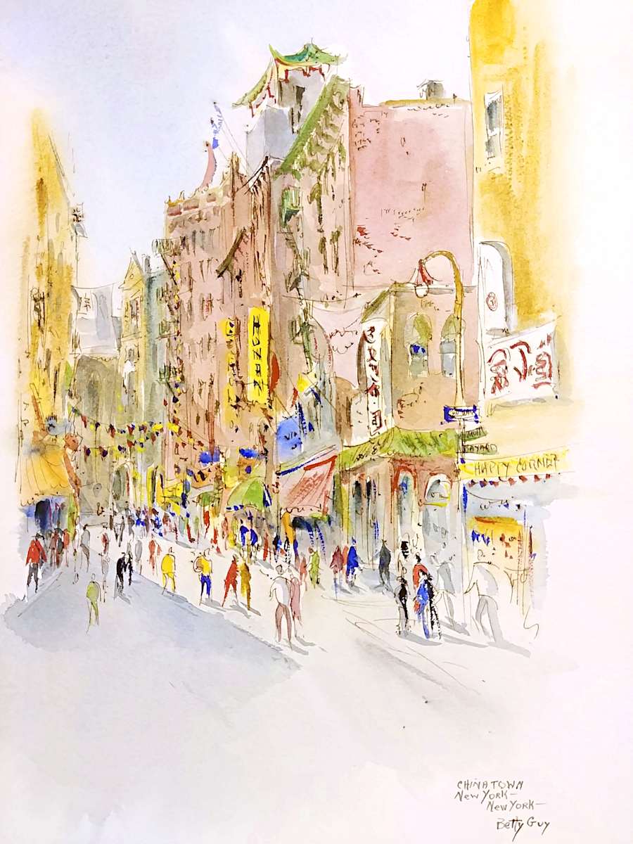 Chinatown New York - New York by Betty Guy 