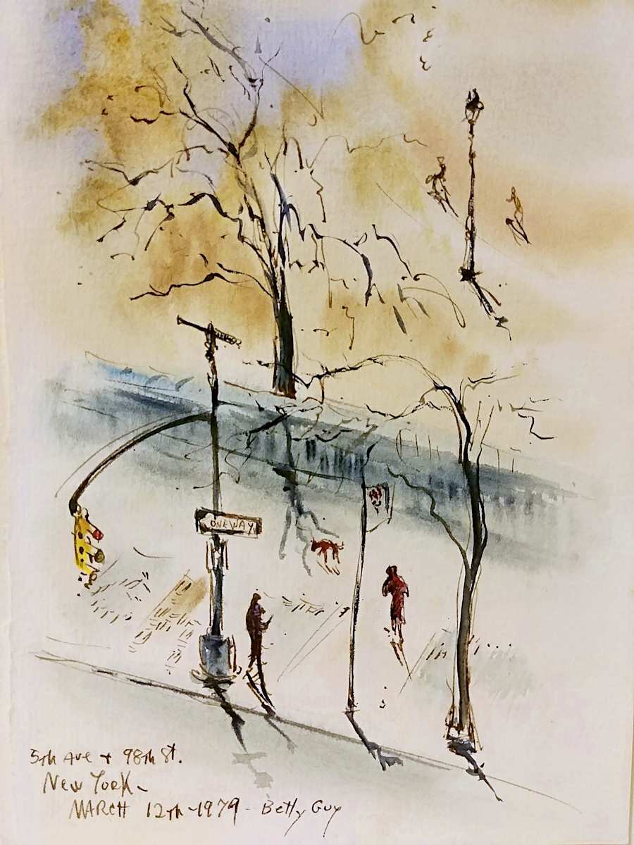 5th Ave + 98th St. New York by Betty Guy 
