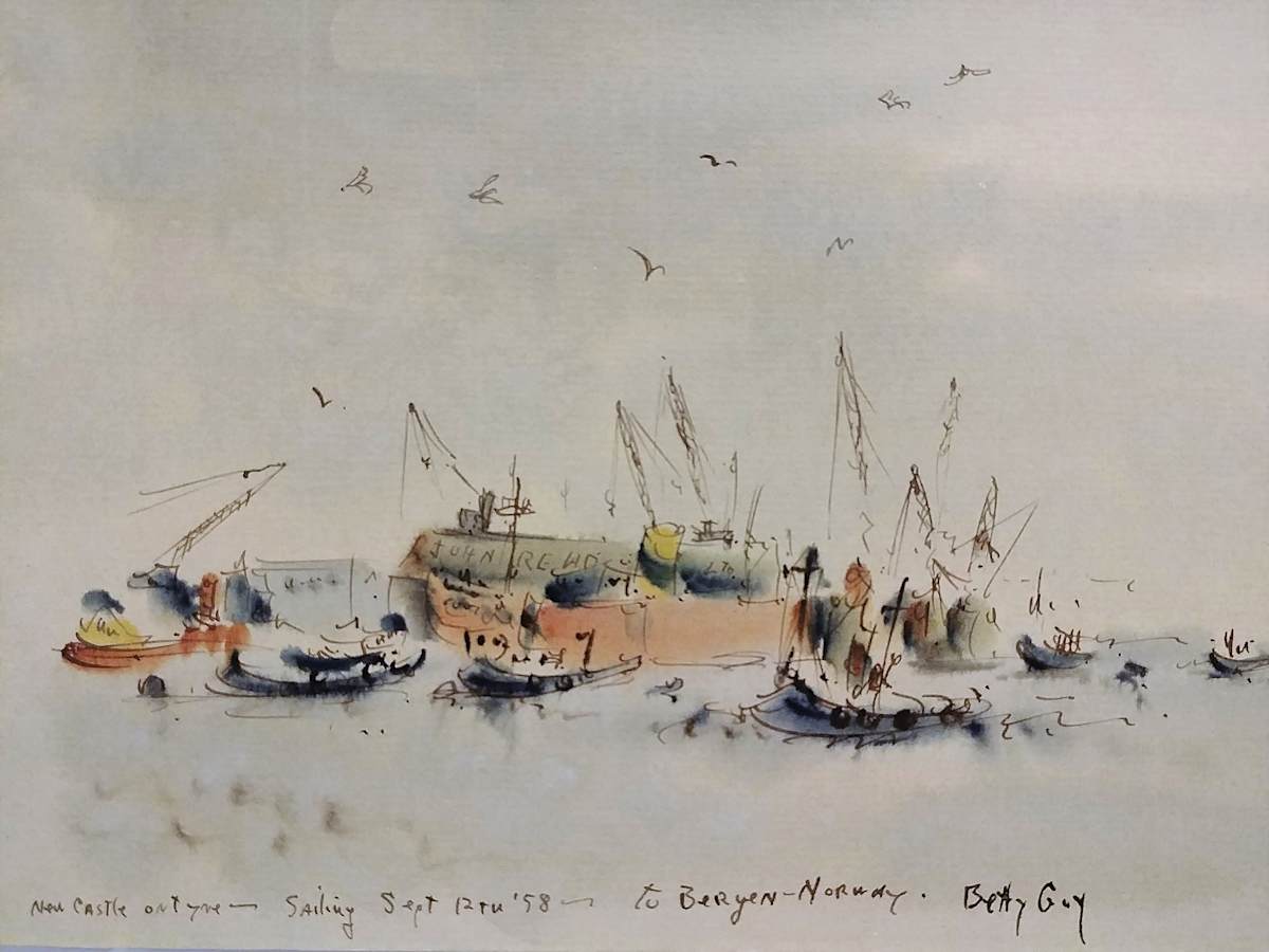 Sailing to Bergen Norway by Betty Guy 