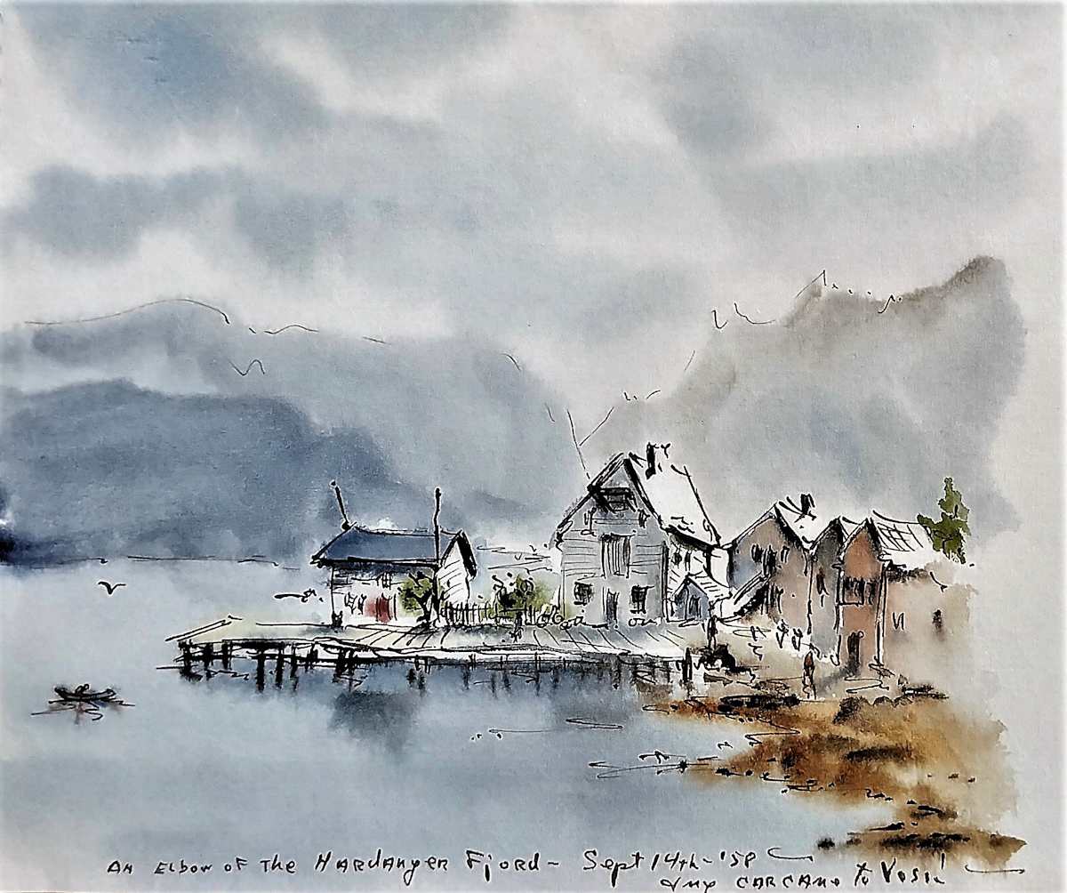 An Elbow of the Hardanger Fjord & My Car Came to Voss by Betty Guy 