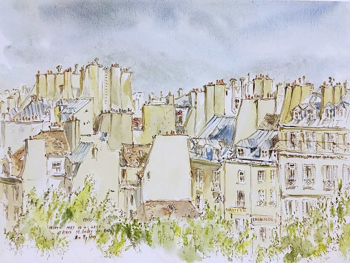 Paris! at Place St Andre des Arts by Betty Guy 