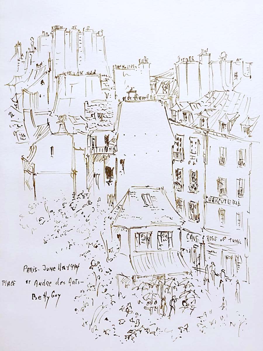 Paris - Place St Andre des Arts by Betty Guy 