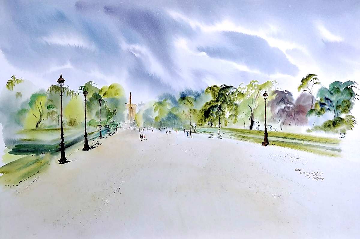 Paris Jardin Des Tuileries by Betty Guy 