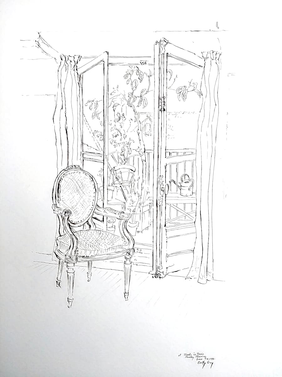 At Thad's in Paris Monday Morning by Betty Guy 