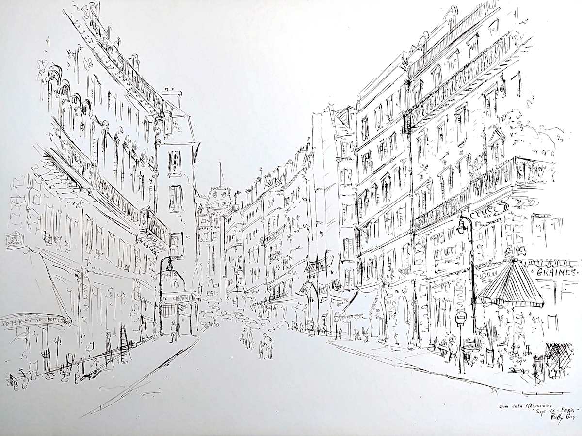 Quai de la Megisserie Paris by Betty Guy 