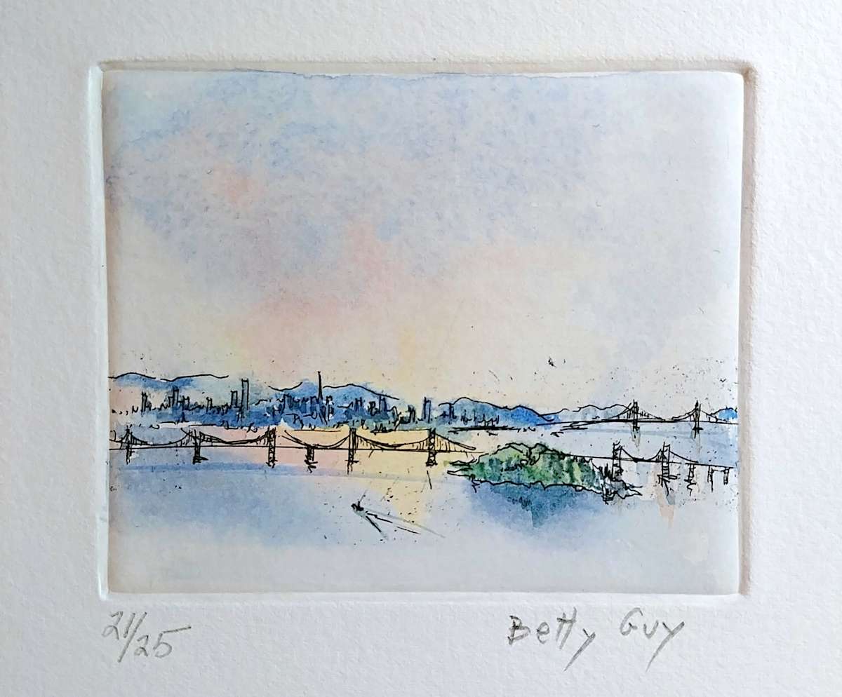 Untitled (from the series of etchings "San Francisco") by Betty Guy 