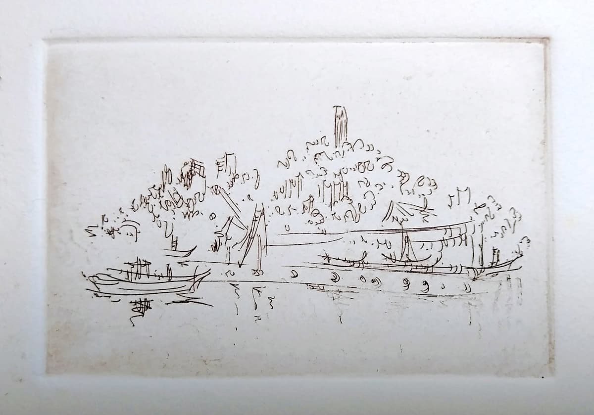Untitled (from the series of etchings "Coit Tower") by Betty Guy 