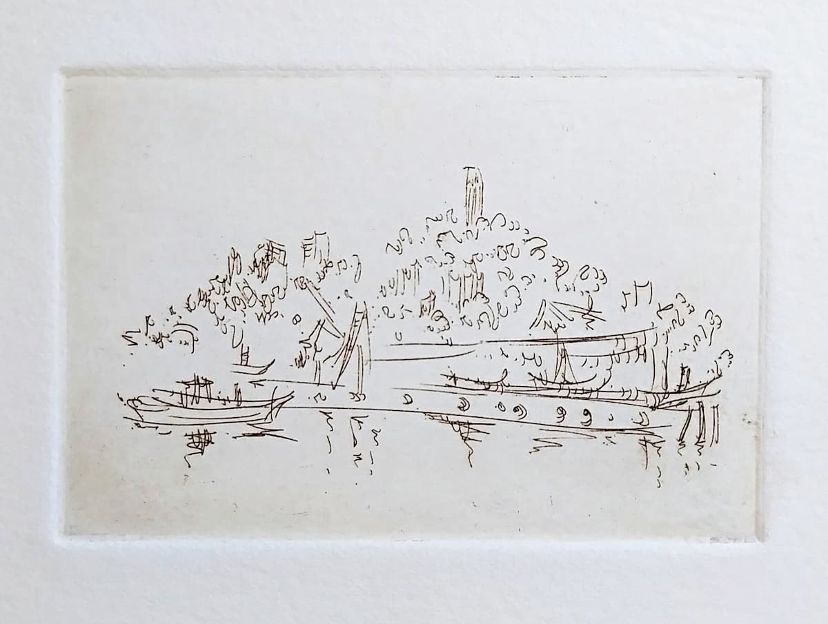 Untitled (from the series of etchings "Coit Tower") by Betty Guy 