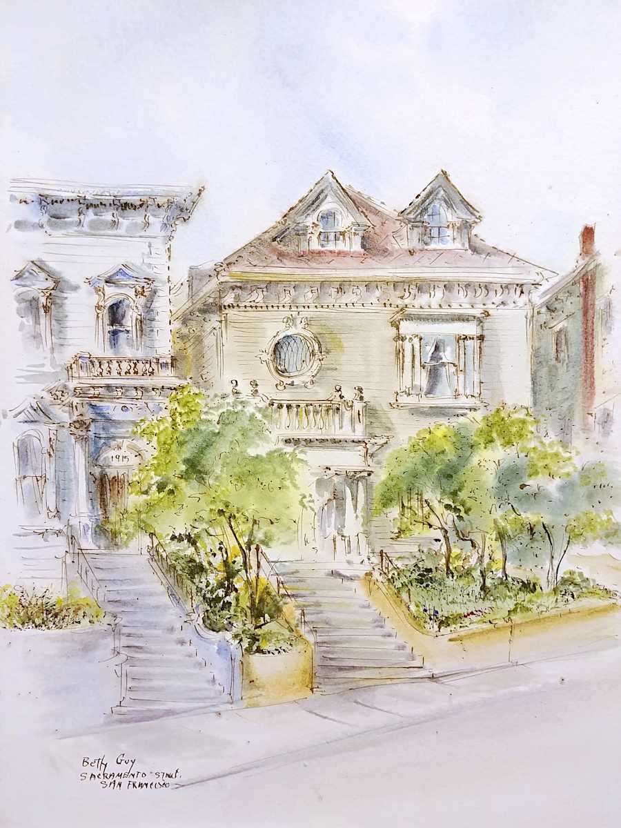 Sacramento Street San Francisco by Betty Guy 