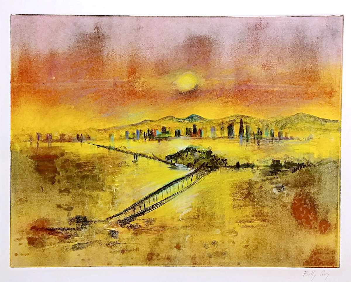 Untitled (from the series of monotypes "San Francisco" and "The City") by Betty Guy 