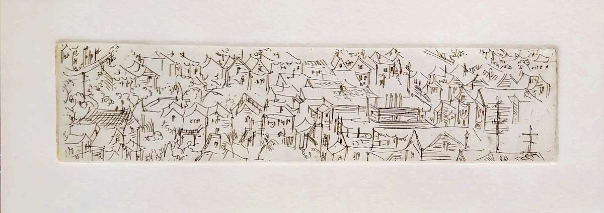 Untitled (from the series of etchings "Below My Hill in San Francisco") by Betty Guy 