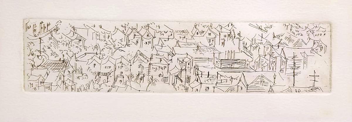 Untitled (from the series of etchings "Below My Hill in San Francisco") by Betty Guy 