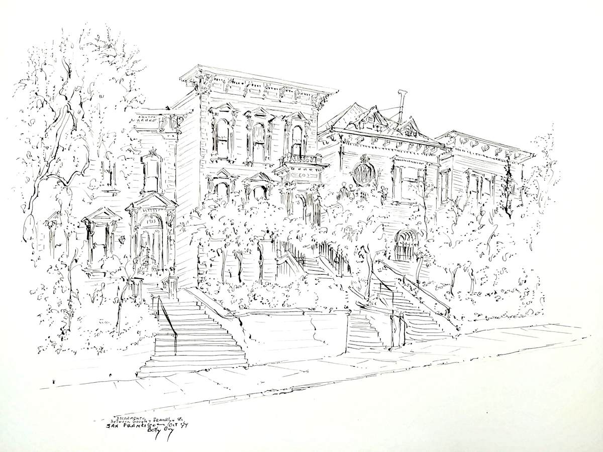 Sacramento Between Gough & Franklyn Str. San Francisco by Betty Guy 