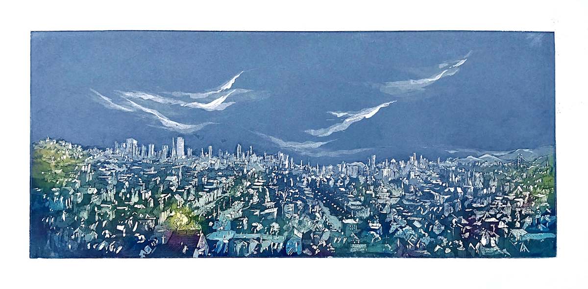 Untitled (from the series of etchings/monoprints "San Francisco-Betty Guy") by Betty Guy 