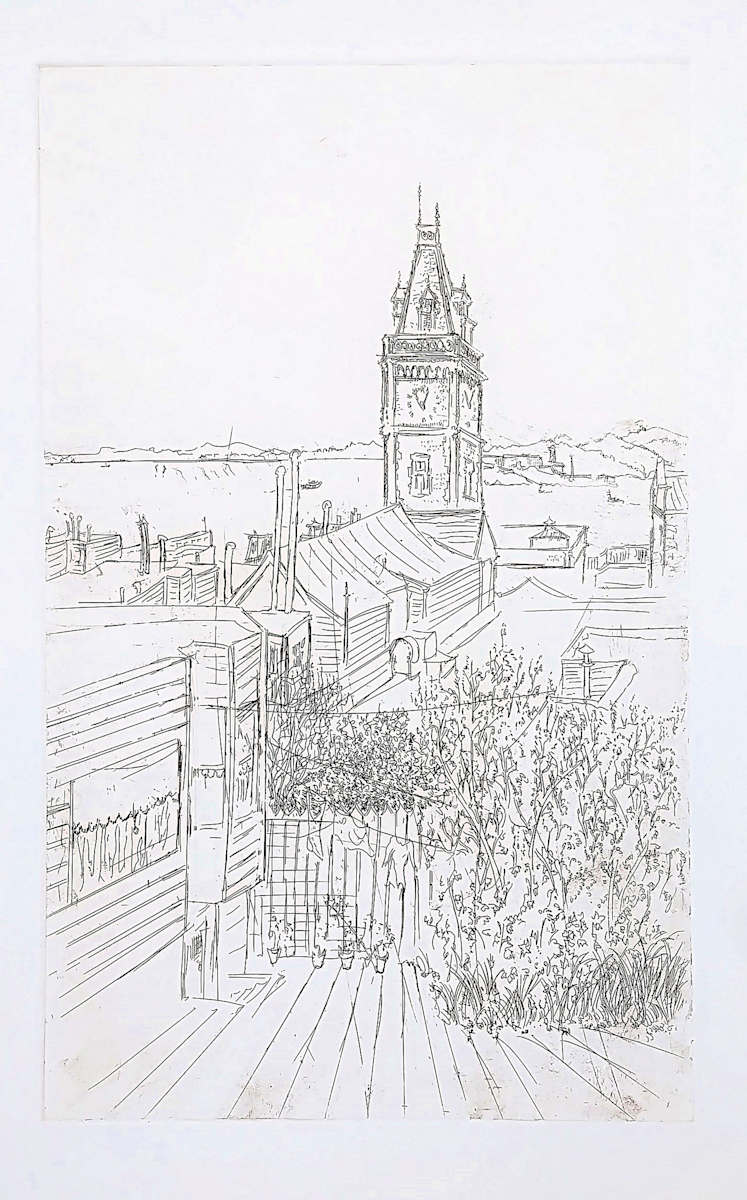Untitled (from the series of etchings "San Francisco") by Betty Guy 