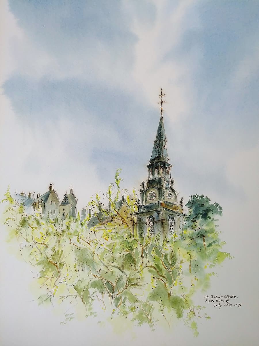 St. John's Church - Edinburgh by Betty Guy 