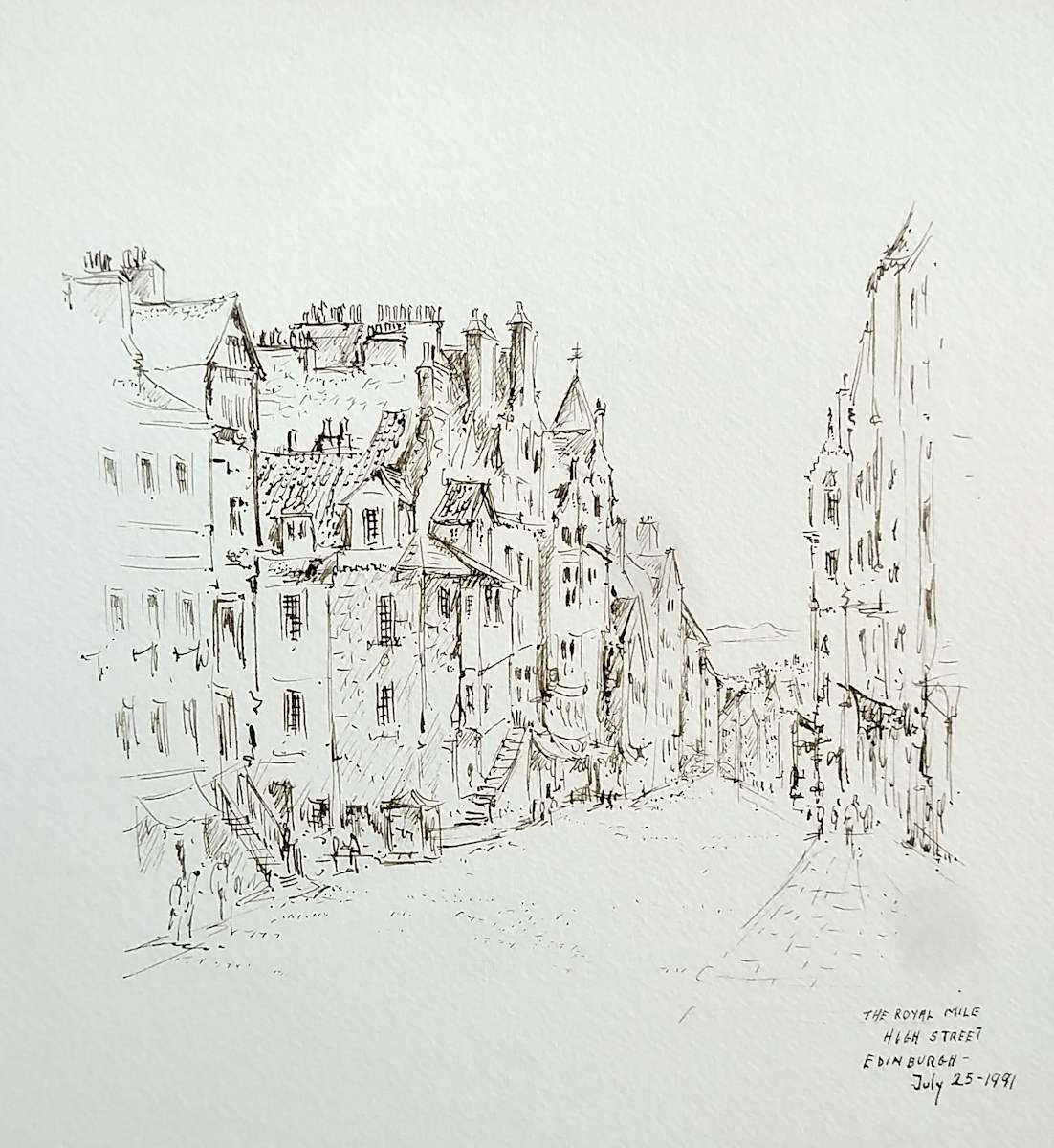 The Royal Mile High Street Edinburgh by Betty Guy 