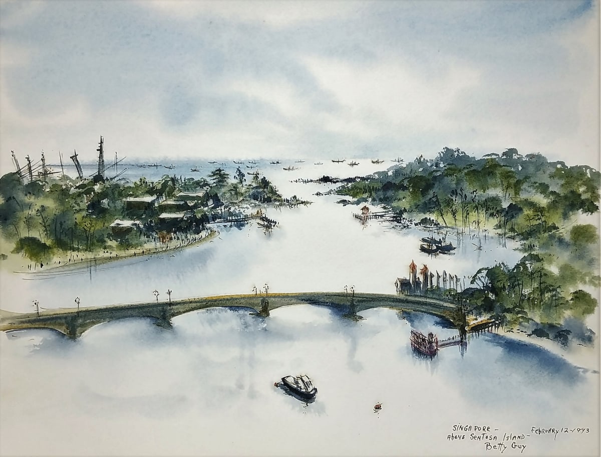 Singapore-Above Sentosa Island by Betty Guy 