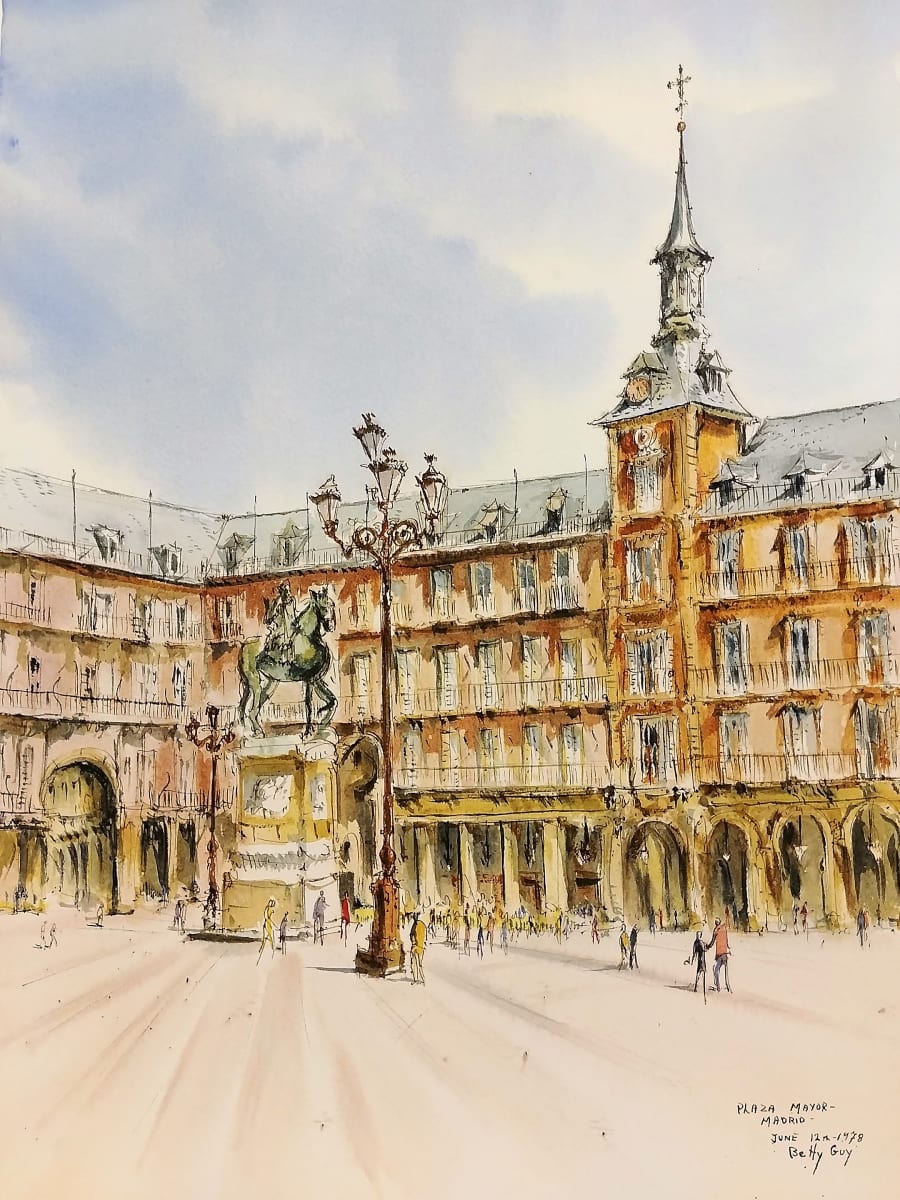 Plaza Mayor - Madrid by Betty Guy 