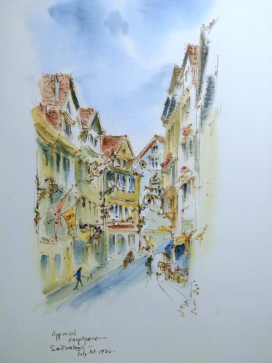 Appenzel Hauptgasse Switzerland by Betty Guy 