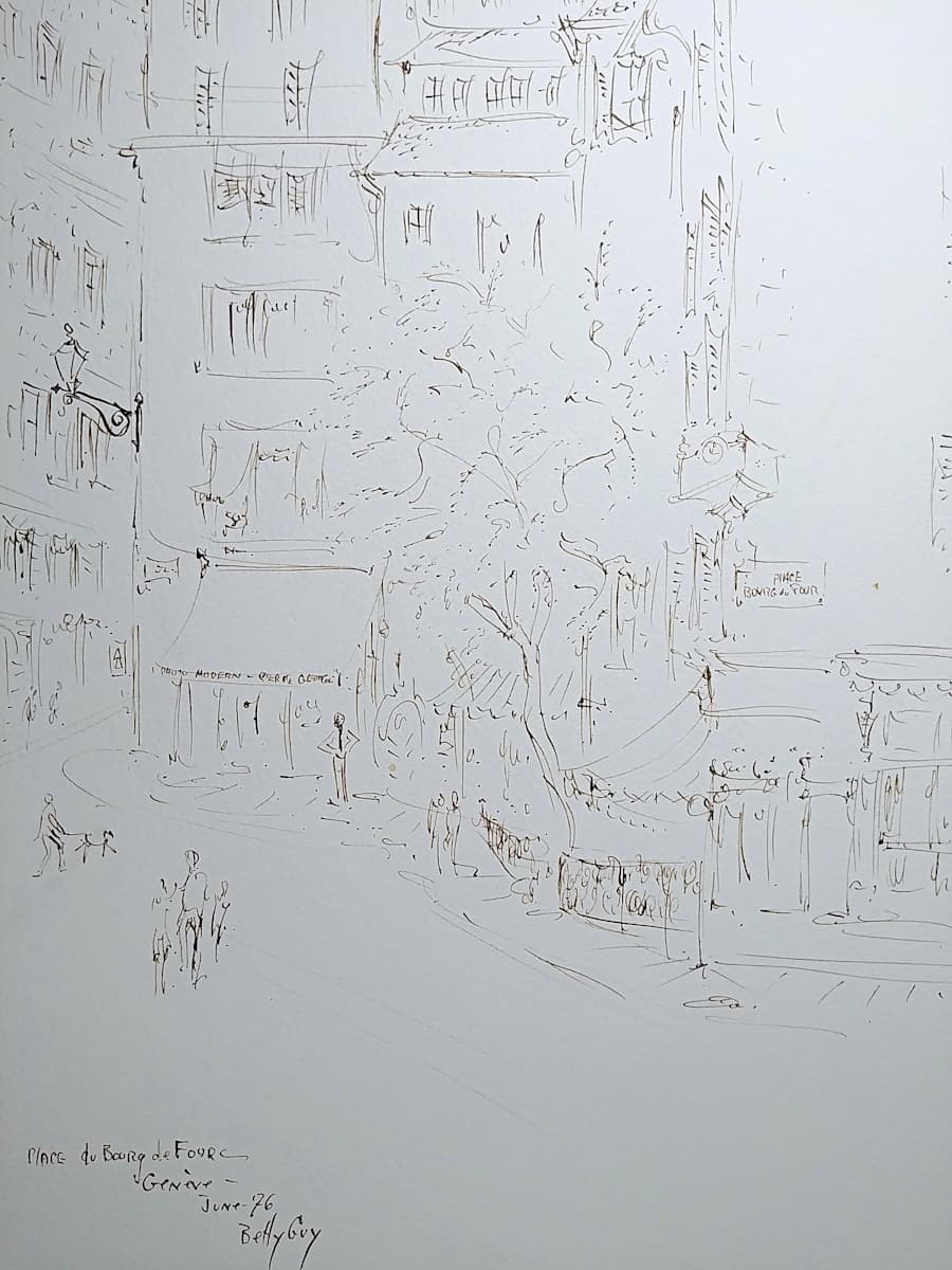 Place du Bourg de FourGeneve by Betty Guy 