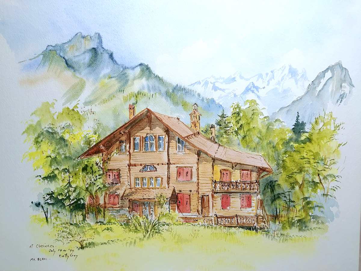 At Chesieres Mt. Blanc by Betty Guy 