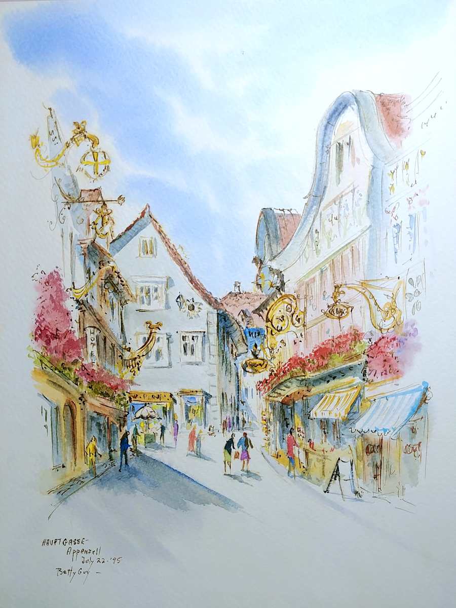 Hauptgasse Appenzell by Betty Guy, Image 1.