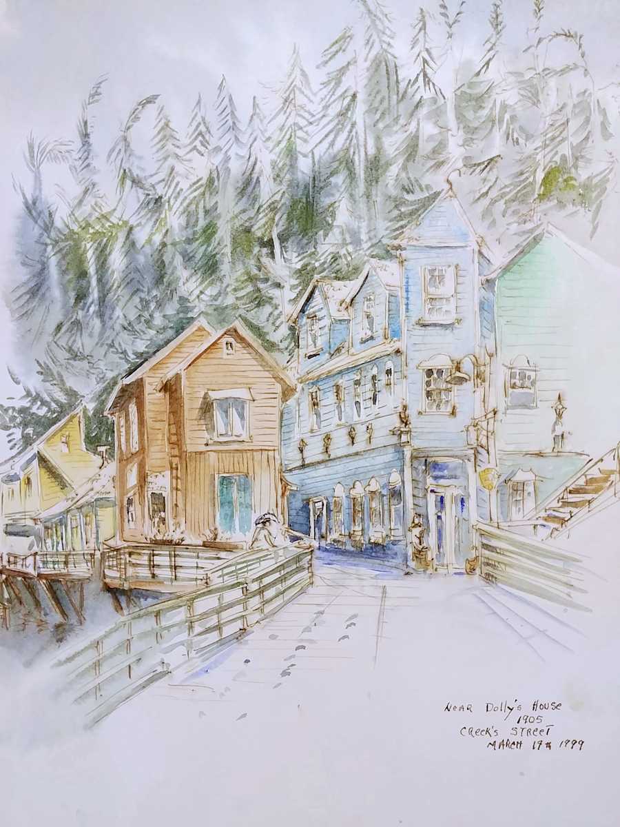 Near Dolly's House 1905 Creek's Street by Betty Guy 