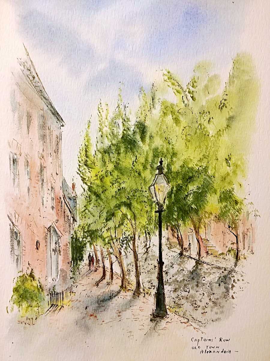 Captains Row Old Town Alexandria by Betty Guy 