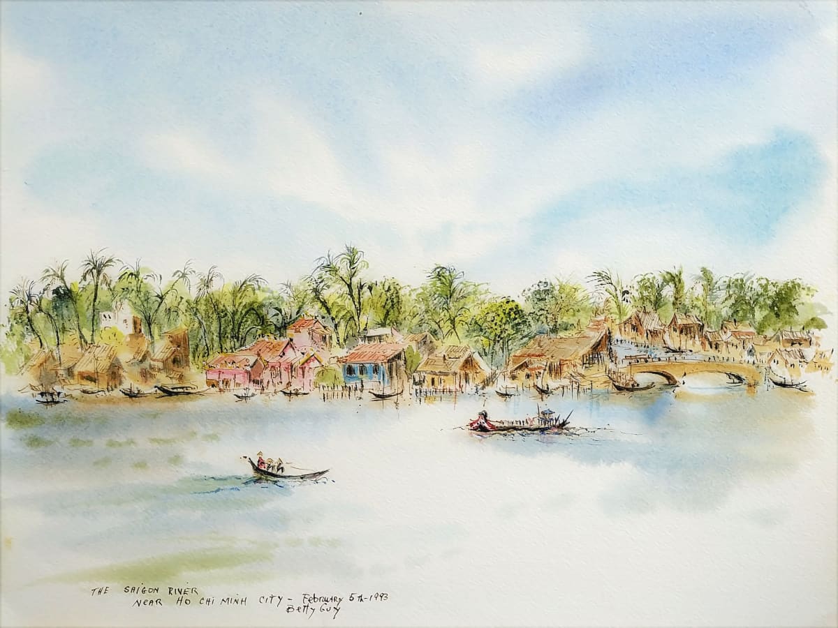 The Saigon River Near Ho Chi Minh City by Betty Guy 