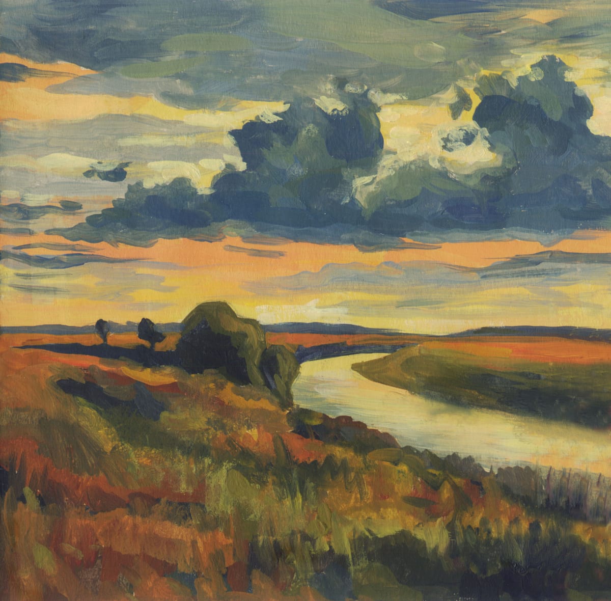 Sunset in France by Gilda Kent 