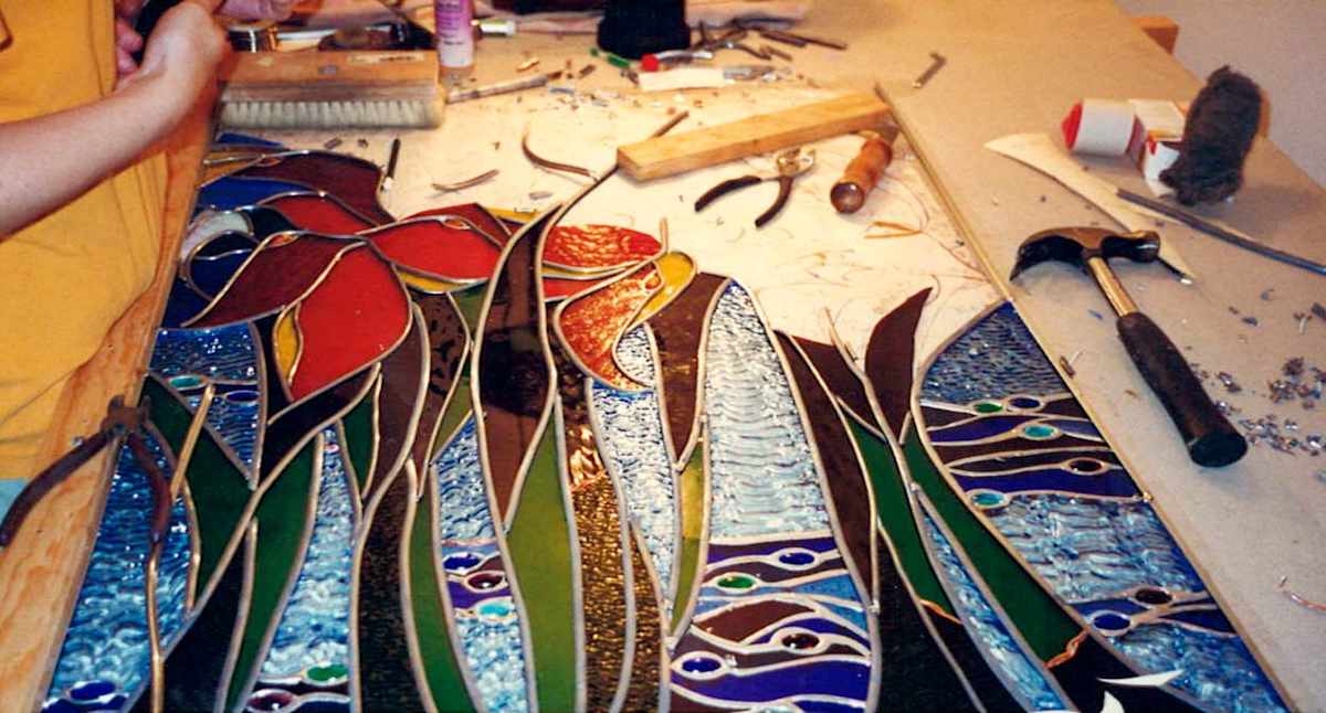 Constructing Floral Window by Wren Woodward Sarrow, Image 1.