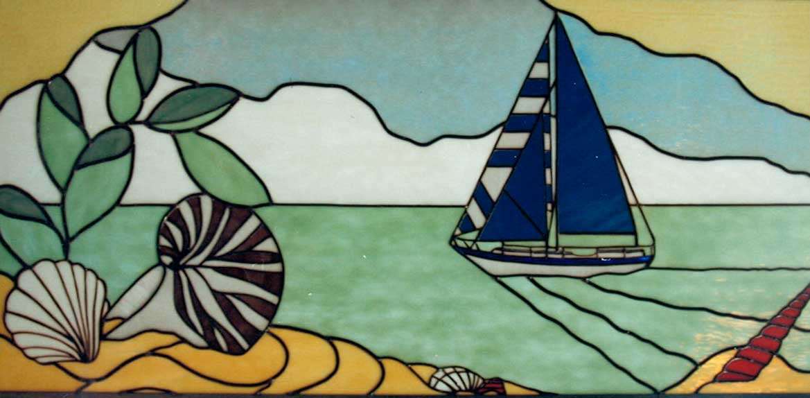 Beach Scene Window by Wren Woodward Sarrow, Image 1.