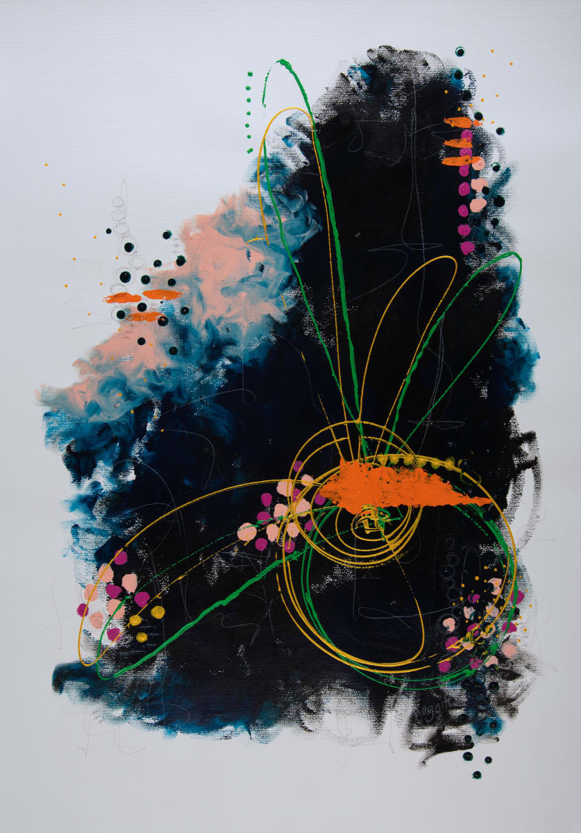 No Title by Haggith van Hees  Image: No Title
blue/black with orange